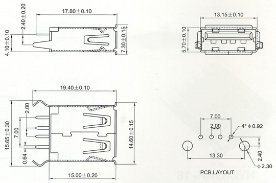 USB2.0 Series Connector