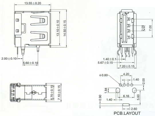 USB2.0 Series Connector