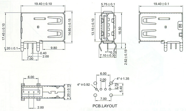 USB2.0 Series Connector