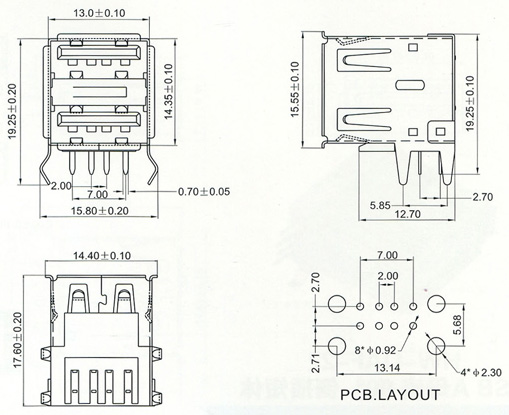 USB2.0 Series Connector