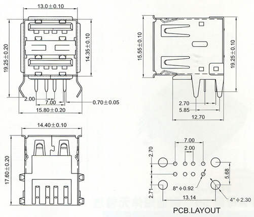 USB2.0 Series Connector