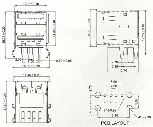 USB2.0 Series Connector