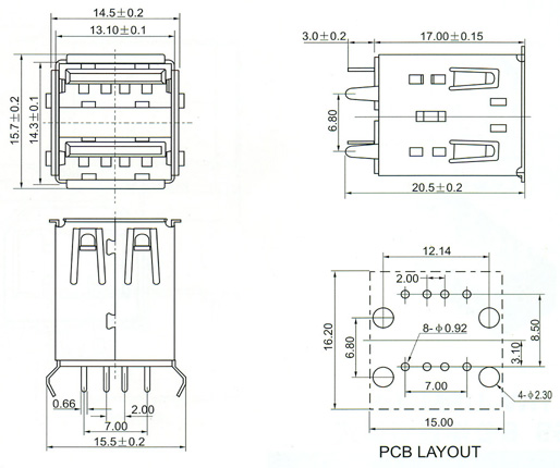 USB2.0 Series Connector