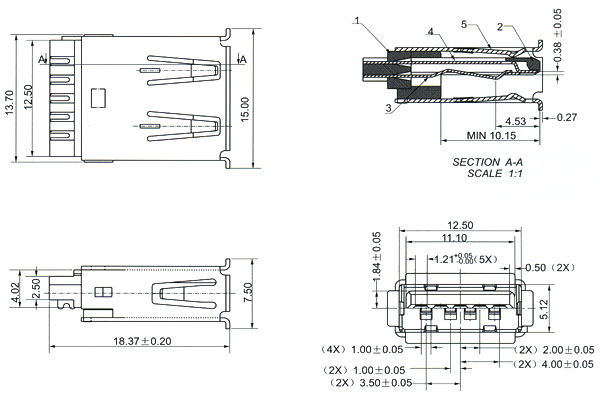 USB2.0 Series Connector