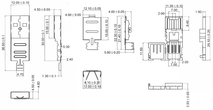 USB2.0 Series Connector