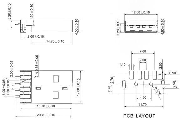 USB2.0 Series Connector