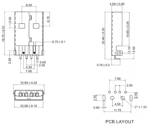 USB2.0 Series Connector