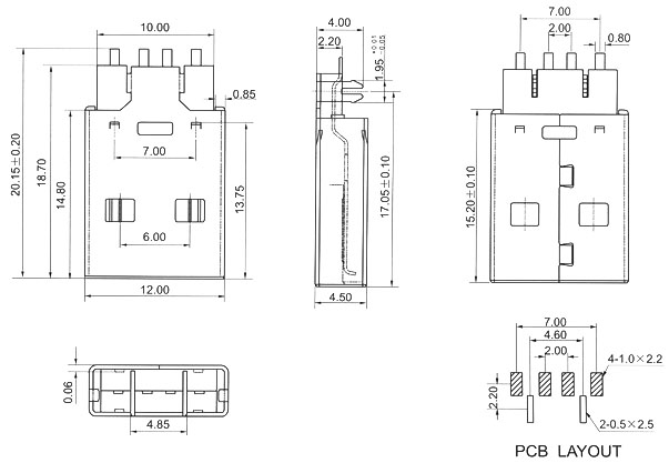 USB2.0 Series Connector