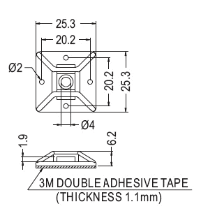 Cable tie mount