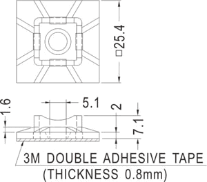 Cable tie mount