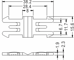 Latches and Piston / Spacer support / Furniture