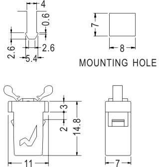 Latches and Piston / Spacer support / Furniture
