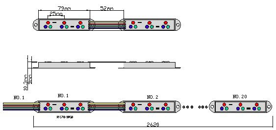 BFC7815-15RGB, RGB LED Waterproof LED Module Series, LED Module