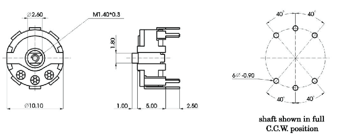 Rotary Potentiometers size 10 mm